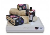 Подарочный набор полотенец La Maison с парфюмом - Violet Bej (Turkey), 3 штуки